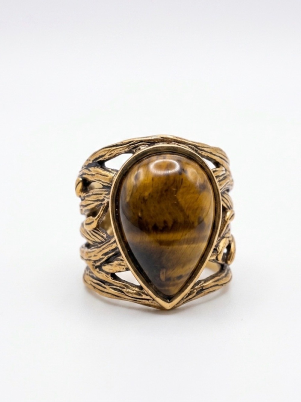 Vintage Signed Barse Tigers Eye Ring